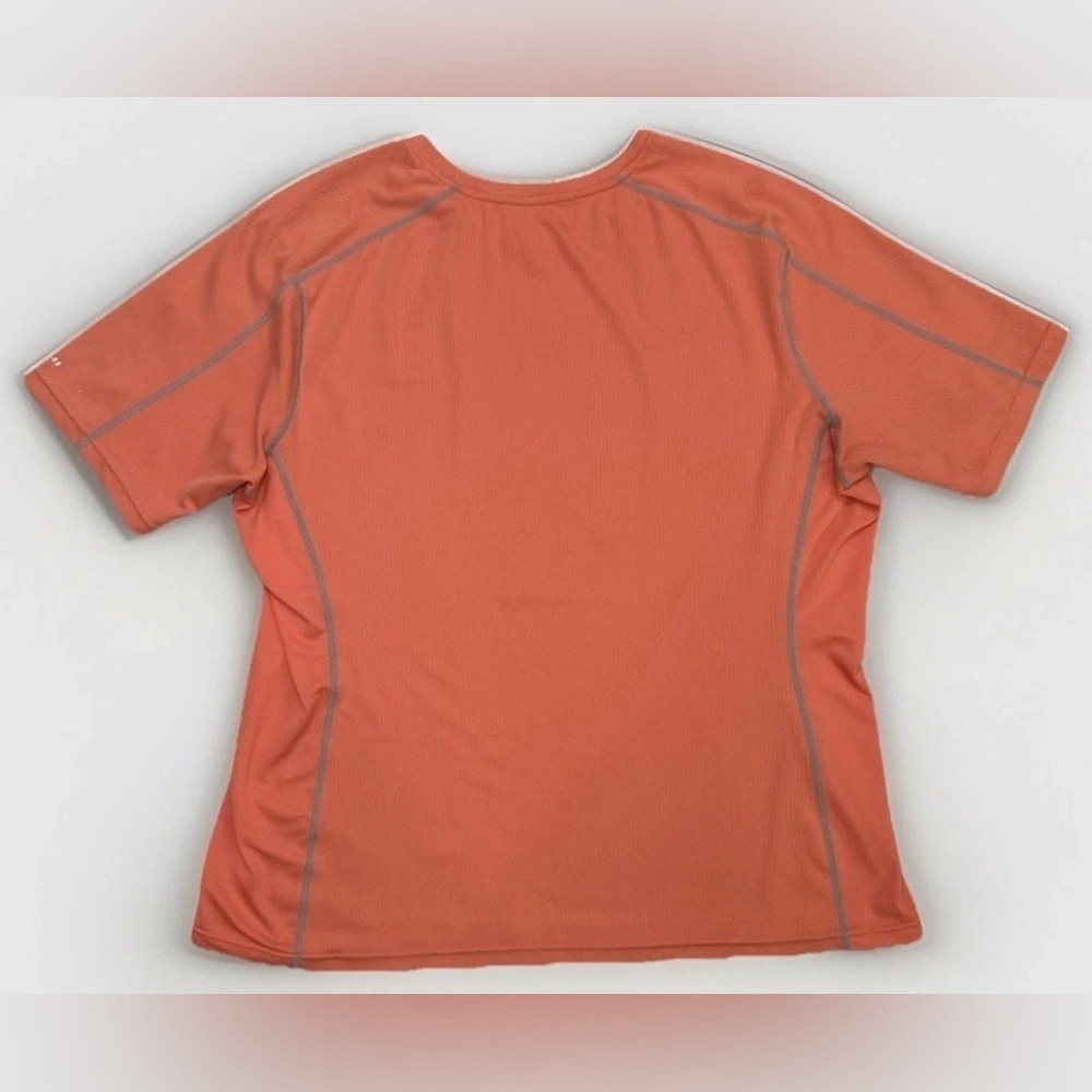 Coolibar UPF 50+ V Neck Tee Shirt Womens XXL Orange Short Sleeve Sun Protection - Picture 2 of 6